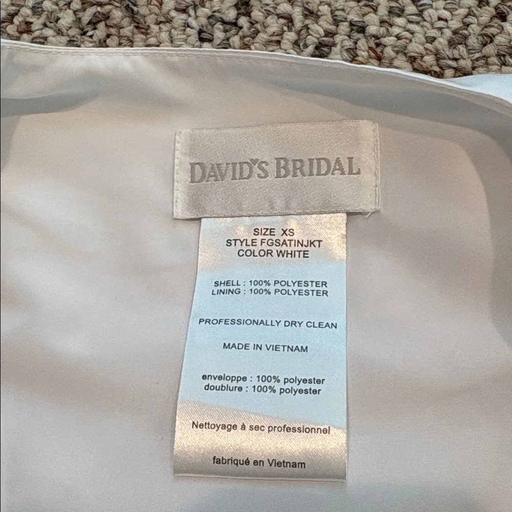Tip Top White Flower Girl Dress with Subtle Rhinestones & Bolera. Size 2 Toddler - Picture 8 of 12